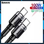 Cáp Sạc Nhanh Cafule 100W Dài 2M, Quick Charge 3.0 Kết Nối Type-C To Type-C Cho Điện Thoại Hàng Chính Hãng Baseus