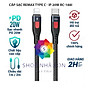 Cáp sạc siêu nhanh Type C to IP dùng cho Iphone, Ipad Remax RC-188i- Hàng nhập khẩu