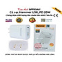 Củ sạcHammer H-U58 sạc nhanh PD 20W, đạt chứng nhận tiêu chuẩn CE, Check Qr kiểm tra hàng chính hãng bảo hành 12 tháng