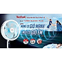 Quạt đứng có điều khiển từ xa Tefal Turbo Silence Plus VH689990 màu trắng cánh xanh - Hàng chính hãng
