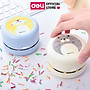 Máy hút bụi mini không dây cầm tay nhỏ nhắn tiện dụng Deli - Lực hút ổn đinh - Phù hợp vệ sinh bàn phím, laptop, góc học tập, nhà bếp, ô tô - Trắng / Xanh dương - Hàng chính hãng -18883