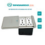 Ổ điện âm sàn nắp trượt SHP-M2S inox màu bạc chính hãng Sinoamigo (lắp 2 modules, 4 modules)