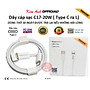 Dây cáp sạc Ham mer C17 PD 20W dùng cho IPhone, chân cắm Type C ra L sạc nhanh vào pin, Check QR kiểm tra hàng chính hãng