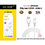 Dây sạc LI-TOP LX33 chân L (hộp giấy), dòng điện 5V- 3A, Kim Ánh cho dùng thử 30 ngày, hàng chính hãng