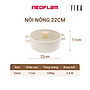 Nồi nông cao cấp chống dính bếp từ Neoflam Fika 22 cm. Made in Korea. Hàng có sẵn, giao ngay