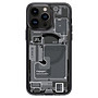 Ốp lưng SPIGEN Ultra Hybrid Zero One for iPhone 14 Pro/ 14 Pro Max hoạ tiết in lên các bảng mạch bên trong điện thoại Hàng Chính Hãng