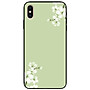 Ốp lưng cho IPhone X - Xs - Xs Max - Xr - 11 - 11 Pro Max - Hoa Trắng Xanh - Hàng Chính Hãng
