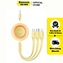 Cáp sạc 3in1 Baseus Bright Mirror 2 Series Retractable Fast Charging Data Cable CAMJ USB to M+L+C 3.5A -hàng chính hãng