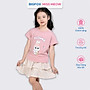 Set bộ cotton bé gái Bigfox Miss Meow size đại cộc tay mix chân váy hè cỡ 3,6,9,11 tuổi 30kg 40kg