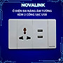 Ổ điện âm tường đa năng có 2 cổng USB sạc nhanh, tải 15A cho nhà ở và văn phòng – Hàng chính hãng