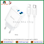 Bộ sạc nhanh kèm cáp Hoco C105A Stage dual port PD20W+QC3.0 phích cắm EU - Hàng chính hãng
