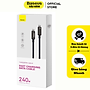 Cáp sạc nhanh Baseus Tungsten Gold Fast Charging Data Cable Type-C to Type-C CAWJ PD 240W- Hàng chính hãng