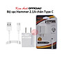 Bộ sạc Ham mer 2.1A chân cắm Type C, hàng chính hãng hảo hành 12 tháng