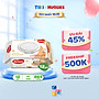 Thùng 12 gói khăn giấy ướt cho trẻ sơ sinh HUGGIES (Gói 72 tờ) - Hàng chính hãng