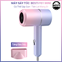 Máy Sấy Tóc Mini Gấp Gọn Besti Cao Cấp, Công Suất Lớn, Động Cơ Êm Ái, Ổn Định, Tặng Đầu Sấy Tạo Kiểu Tóc Chuyên Nghiệp - Hàng Chính Hãng