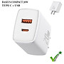 Củ sạc nhanh Baseus mini 20W, hai cổng sạc USB và Type-C sạc nhanh cho iPhone, Samsung, Xiaomi, Huawei,...-Hàng chính hãng
