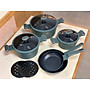 Bộ nồi Berlinger Haus BH/8207 10pcs Cookware Set 5 món – 10 chi tiết màu xanh rêu – Matte Green Collection Hàng chính hãng