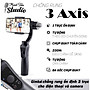 Tay cầm chống rung Gimbal 3 Axis Handheld - Gậy gimbal đa năng cho điện thoại adroid, IOS - 3 trục xoay, kết nối bluetooth, zoom xa gần ngay trên gậy - Tích hợp cổng USB sạc pin cho điện thoại - Hàng nhập khẩu
