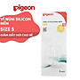 Núm vú cổ hẹp silicone mềm Pigeon (2 cái/vỉ)