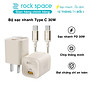 Bộ sạc nhanh type-c cho ip15 ROCK Ice²Cube sạc nhanh 30W - Hàng chính hãng Rockspace bảo hành 12 tháng