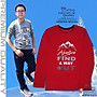 ÁO THUN DÀI TAY BÉ TRAI CATRIO in FIND NÚI màu ĐỎ là áo phông trẻ em từ 15/16 tuổi đến 17/18 tuổi (55kg .. 73kg) vải 100% cotton an toàn, thuộc BST quần áo trẻ em mùa thu đông CATRIO +quần dài cotton thành đồ bộ thu đông bé trai đẹp