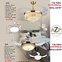 AZP - ĐÈN QUẠT TRẦN / ĐÈN TRANG TRÍ / ĐÈN PHÒNG KHÁCH / PHÒNG NGỦ AZP-QT4215 / QT4240 phong cách đương đại, hàng nhập khẩu AZP