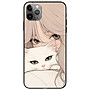 Ốp lưng cho IPhone X - Xs - Xs Max - Xr - 11 - 11 Pro Max - Mèo Và Cô Gái - Hàng Chính Hãng