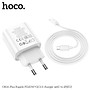 Bộ Sạc Nhanh Dành Cho Hoco. C80A Plus PD20W + QC3.0 Type-C To IP Dây Dài 1m Hàng Chính Hãng