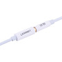 Cáp nối dài cao cấp AV 3.5 ra 2 đầu âm, màu trắng Ugreen 10780 - Hàng Chính Hãng