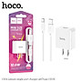 Bộ sạc điện thoại cho Iphone và Android hoco. C106 cổng USB sạc nhanh 2.1A dây dài 1M, dòng điện ổn định an toàn bảo vệ máy - Hàng Chính Hãng