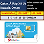 SIM DU LỊCH QATAR, Ả RẬP XÊ ÚT (SAUDI ARABICA), KUWAIT, OMAN (HÀNG CHÍNH HÃNG)