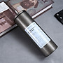 Ly giữ nhiệt Inox cao cấp hình trụ dáng cao 600ml nắp xoay kèm ống hút