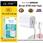 Bộ sạc LI-TOP AT09 chân cắm Type C, sạc nhanh PD 20W có chứng nhận 3C tiêu chuẩn an toàn quốc gia, hàng chính hãng