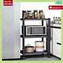 Kệ lò vi sóng đa năng Thép Carbon cao cấp Vando, kệ để đồ nhà bếp siêu chịu lực 300kg sơn tĩnh điện chống bong tróc, kệ nhà bếp