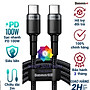 Dây cáp sạc nhanh 100W chuẩn PD 2.0 Type C to type-c QC 3.0 hiệu Baseus Cafule type c to Type C cho iPad Pro 2018 / 2020 / Samsung / Huawei / Xiaomi / Tablet / Macbook / Laptop Type C - Hàng nhập khẩu