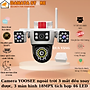 Camera YOOSEE ngoài trời 4 mắt (xoay được 3 mắt), 3 màn hình độ phân giải 18MPX tích hợp 46 LED siêu nét - Hàng nhập khẩu