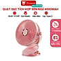 Quạt Mini Để Bàn , Quạt Tích Điện Tích Hợp Đèn Ngủ, Quạt Kẹp Bàn Besti- Quạt Cầm Tay 3 Tốc Độ, Điều Chỉnh Hướng Gió 360 Độ, Không Gây Ồn, Pin Sạc Dung Lượng Cao - Hàng Chính Hãng