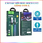 Cáp Sạc Nhanh Dành Cho Hoco U112 Shine 3A Đèn Led Đổi Màu Cổng Type C Dây Dài 1M Hàng Chính Hãng