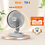 Quạt Sạc Tích Điện Để Bàn Đa Năng COMET CRF1406 6W, 3 Cấp Độ Gió, Có Đèn LED, 2 pin rời 18650 Lithium 1200mAh Để Bàn Văn Phòng - Hàng chính hãng