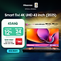 Smart Tivi Hisense 4K UHD 43 inch 43A6Q, Giao lắp toàn quốc, Bảo hành 2 năm - HÀNG CHÍNH HÃNG