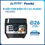 Nồi cơm điện tử 1.5 L Funiki HEC6465 - Công suất 800W - Bảo hành 26 tháng - Hàng chính hãng