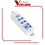 Ổ cắm điện 3 lỗ cắm Huntkey HK-A32 dây dài 3 mét, chịu tải 2500W với 2 lỗ cắm đa năng - Hàng chính hãng