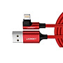 Cáp usb lightning bọc nhôm chống nhiễu góc 90 độ màu đỏ 1m Ugreen 299OL60555US Hàng chính hãng
