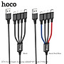Cáp Sạc Dành Cho Hoco. X76 Super 4 Trong 1 2.0A Cổng IP * 2 + TypeC + Micro Dây Dài 1m Hàng Chính Hãng