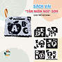 Sách vải kích thích thị giác cho bé sơ sinh 0 đến 12 tháng - Hiệu Lalala Baby - 8 trang kích thước 12x11 cm