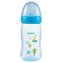 Bình sữa cổ rộng PP Plus họa tiết xanh/hồng Pigeon 240ml (M) (HSD:11/2025)