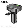 Tẩu sạc ô tô qc3.0 Hoco DF59 2 cổng sạc usb- cốc sạc oto kết nối bluetooth nghe nhạc FM hỗ trợ thẻ nhớ cho xe hơi  -  hàng chính hãng