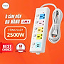 Ổ Cắm Điện 4 Ổ Cắm Kèm 2 Cổng USB Công Tắc, Đèn Báo Riêng Chịu Tải 2500W, Chống Giật, Chống Cháy - Hàng chính hãng