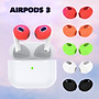 Bộ 5 Cặp vỏ bọc nút tai nghe bằng silicon mềm gợn sóng chống trượt và chống rơi cho Airpods 3 - Hàng Chính Hãng