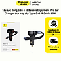 Tẩu sạc dùng trên ô tô tích hợp cáp Type C và iP Cable 60W Baseus Enjoyment Pro Car Charger - Hàng chính hãng